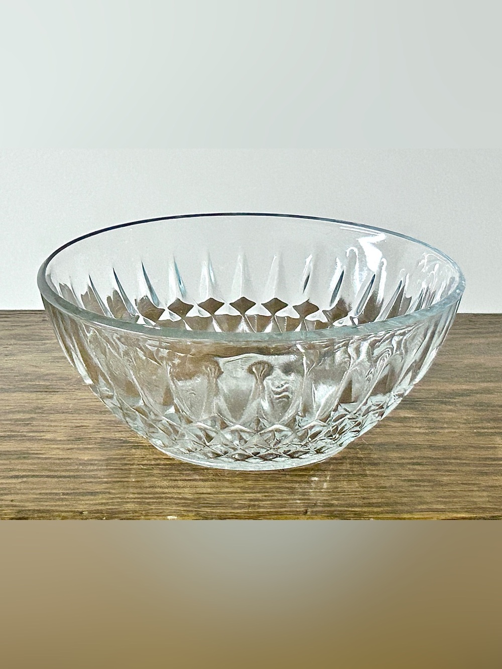 Vintage KIM Indonesia Starburst Pattern Pressed Glass Candy Dish
